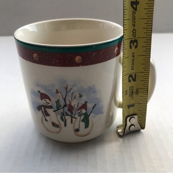 Set Of 2 Royal Seasons ‘’Snowman’ Stoneware Mugs  ’3” x 3” - Picture 7 of 7